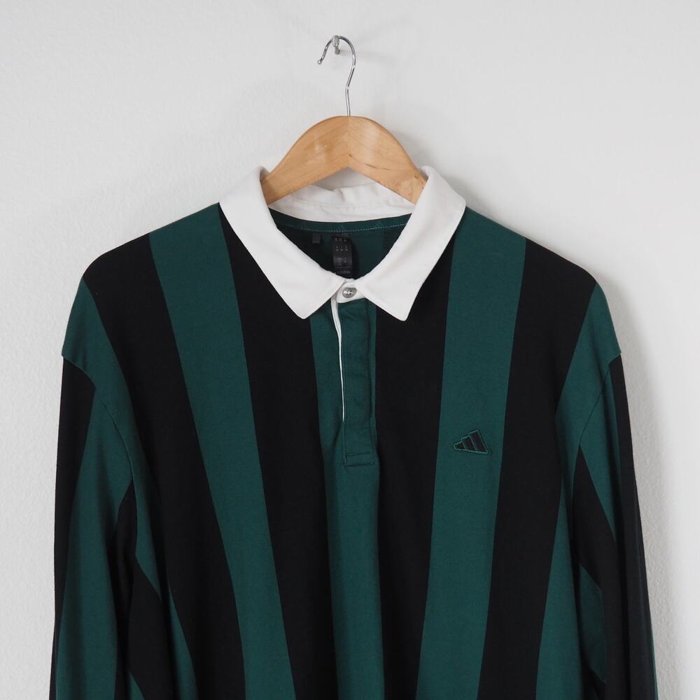 Adidas Golf Striped Rugby Shirt